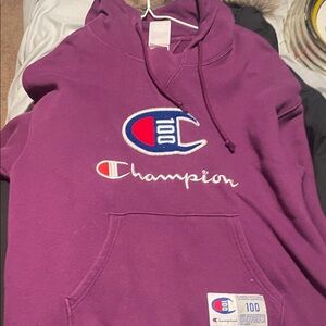 Champion Deep Purple Hoodie with Logo